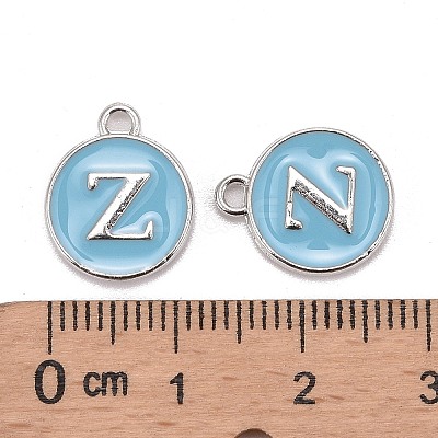 Platinum Plated Alloy Enamel Charms ENAM-S118-04Z-P-1