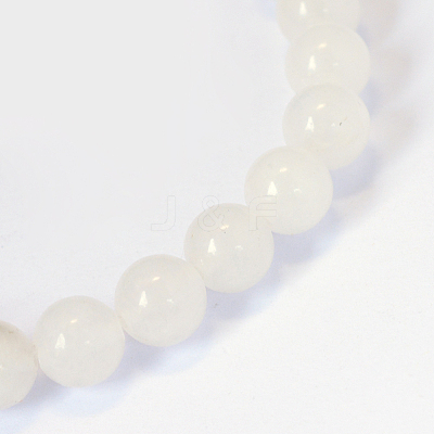 Natural White Jade Round Bead Strands G-E334-6mm-13-1