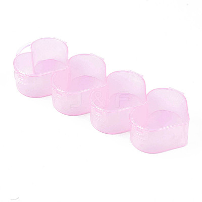 Heart Polypropylene(PP) Bead Storage Container LS-CON-N011-030A-1