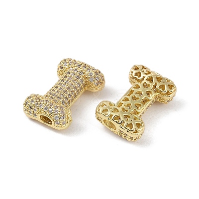 Brass Micro Pave Clear Cubic Zirconia Pendants KK-Z041-01G-I-1