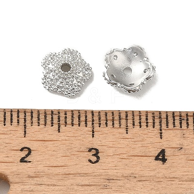 Rack Plating Brass Beads Caps KK-B088-04B-P-1