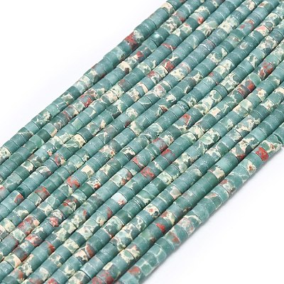 Dyed Synthetic Imperial Jasper Beads Strands G-P575-B09-4x2mm-03-1