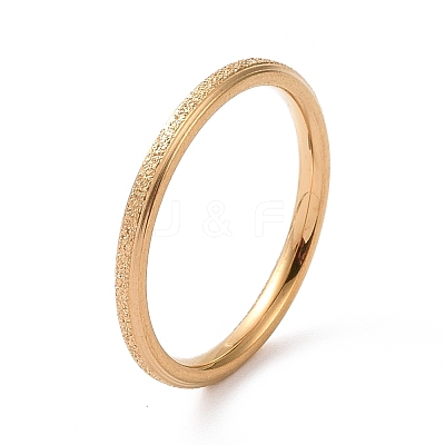 Textured 201 Stainless Steel Simple Thin Finger Ring for Women RJEW-I089-26G-1