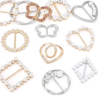 12Pcs 12 Styles Alloy Buckles AJEW-TA0003-44-1