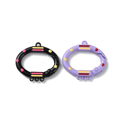 Spray Painted Alloy Spring Gate Ring PALLOY-Z018-03-1