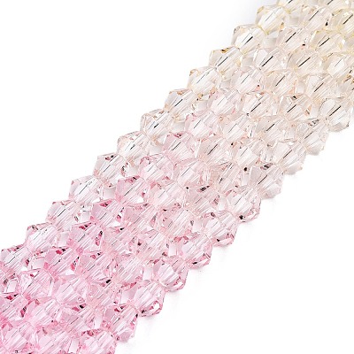 Gradient Color Baking Paint Glass Bead Strands X-DGLA-A039-T2mm-A01-1
