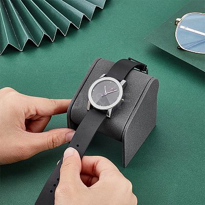 Desktop Imitation Leather Single Watch Holder ODIS-WH0007-64A-1