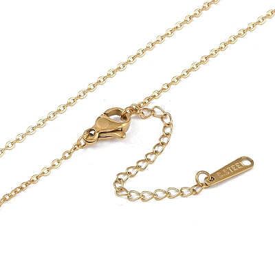 Ion Plating(IP) Initial Letter 304 Stainless Steel Pendant Necklaces NJEW-M199-01G-A-1