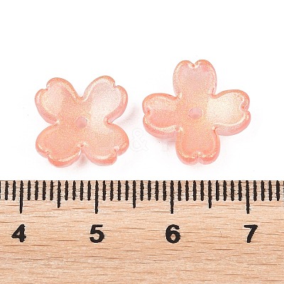 Two Tone Transparent Glass Bead Caps GLAA-Z020-02I-1