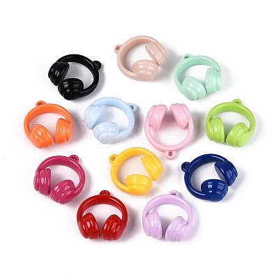 Opaque Acrylic Pendants SACR-T035-35M-1