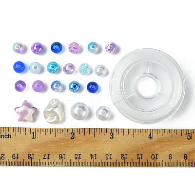 DIY Round Acrylic & ABS Plastic Imitation Pearl Beads Bracelets Jewelry Making Kits DIY-FS0007-42-1