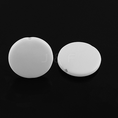 Flat Round Acrylic Beads SACR-S045-63-1