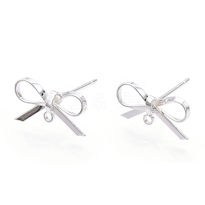 Brass Stud Earring Findings X-KK-S350-013S-1