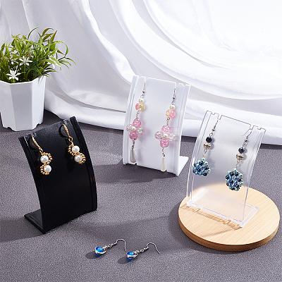6Pcs 3 Colors PP Slant Back Necklace Display Holder NDIS-DR0001-01-1