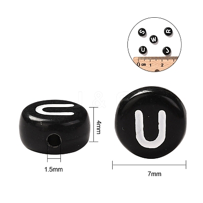 288G 26 Style Black Acrylic Beads SACR-X0015-17-1