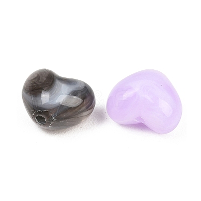 20Pcs Two Tone Opaque Imitation Gemstone Acrylic Beads MACR-F088-01-1