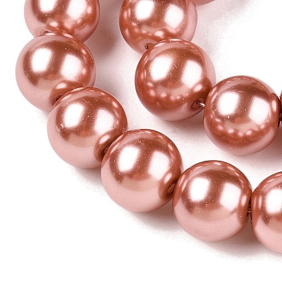 Baking Paint Pearlized Glass Pearl Round Bead Strands HY-Q003-10mm-50-A-1