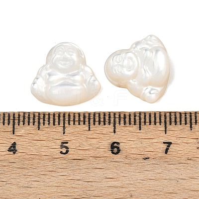Natural White Shell Carved Cabochons SSHEL-B006-04-1