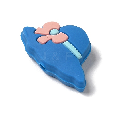 Hat with Bowknot Silicone Focal Beads SIL-M006-04D-1