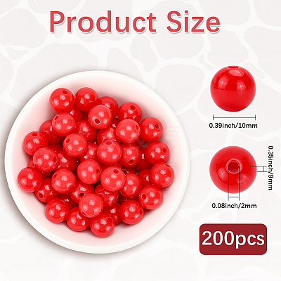 Opaque Acrylic Beads MACR-SP0001-85A-1