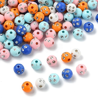 150Pcs Opaque Acrylic Beads MACR-YW0004-21A-1
