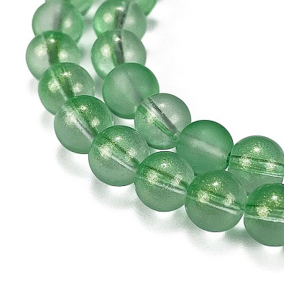 Frosted Transparent Glass Bead Strands X1-GLAA-P065-8mm-04-1