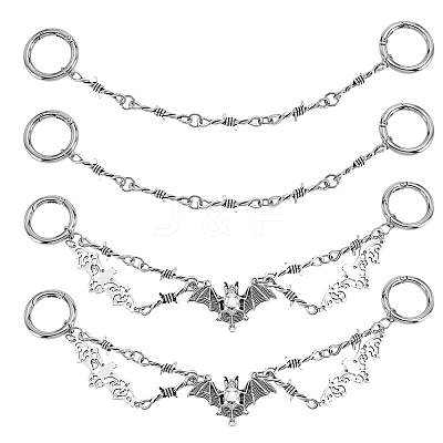 4Pcs 2 Styles Alloy Shoes Charms HJEW-GA00029-1