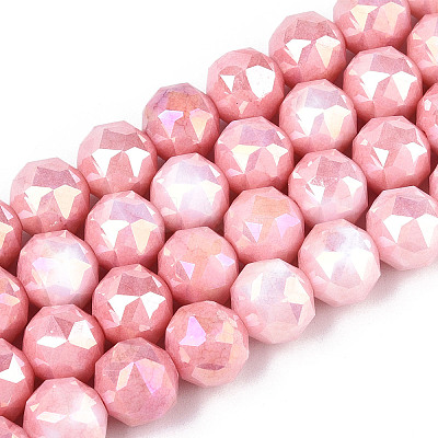 Anti-Tarnish Electroplate Glass Beads Strands LS-GLAA-N010-10mm-04-1