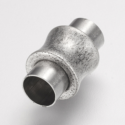 304 Stainless Steel Magnetic Clasps with Glue-in Ends STAS-E144-054AS01-1