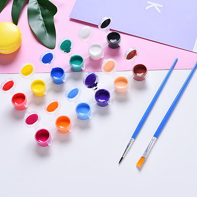 Plastic Paint Pots Strips CON-PH0001-83-1