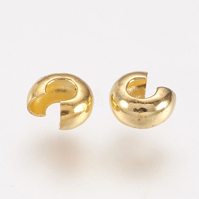 Brass Crimp Beads Covers EC266-1G-1