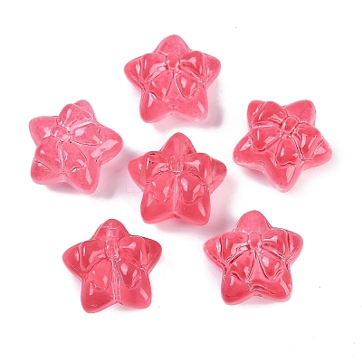 Transparent Spray Paint Glass Beads X-GLAA-H035-02-1
