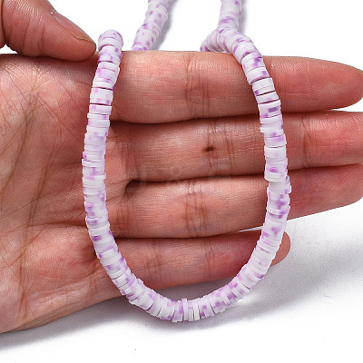 Handmade Polymer Clay Beads Strands CLAY-R089-6mm-170-1