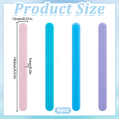 4Pcs 4 Colors Silicone Stirring Rods EPOX-DR0001-01B-1