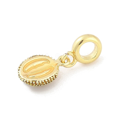 Brass Enamel Fruit European Dangle Charms KK-Z090-08G-07-1