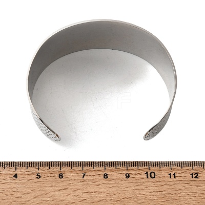316L Surgical Stainless Steel Cuff Bangles BJEW-D454-01C-P-1