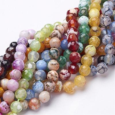 Natural Fire Crackle Agate Beads Strands G-D210-8mm-M2-1