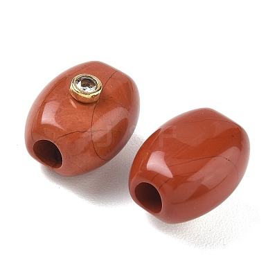 Natural Red Jasper European Beads GG-CBA105B-02D-G-1