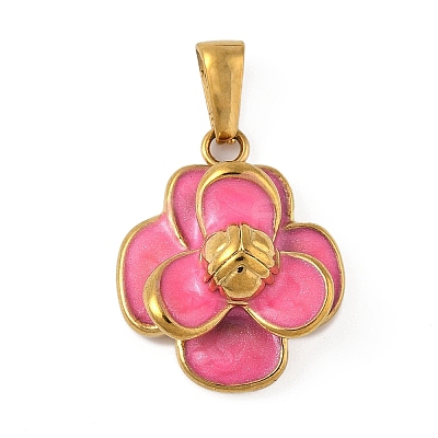 304 Stainless Steel Enamel Pendants STAS-P408-17A-G-1