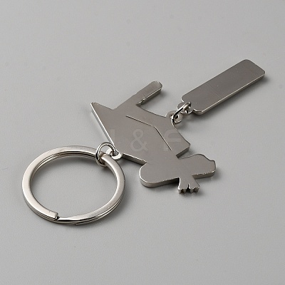 Alloy Bachelor Cap Pendant Keychain KEYC-WH0041-01P-1