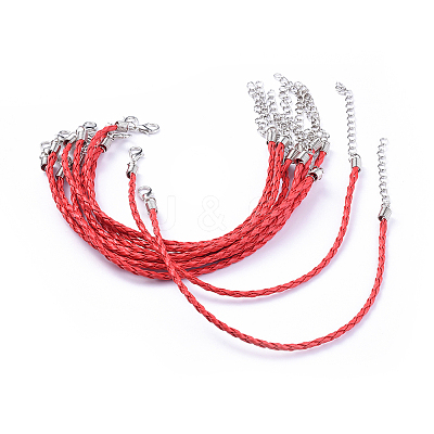 Trendy Braided Imitation Leather Bracelet Making BJEW-S076-001-1