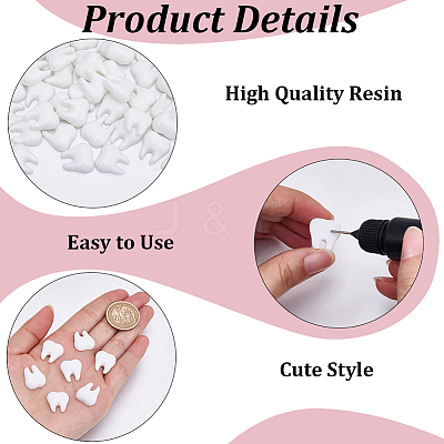 80Pcs Opaque Resin Cabochons CRES-SC0003-33-1