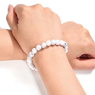 Natural Gemstone Stretchy Bracelets X-BJEW-G073-12-1