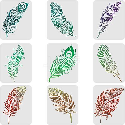 Plastic Reusable Drawing Painting Stencils Templates Sets DIY-WH0172-311-1