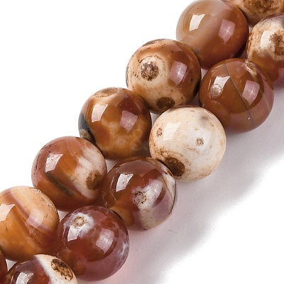 Natural Fire Crackle Agate Beads Strands G-G163-A01-02-1