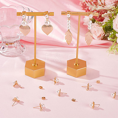 16Pcs Brass Flower Stud Earring Findings KK-BBC0007-07-1