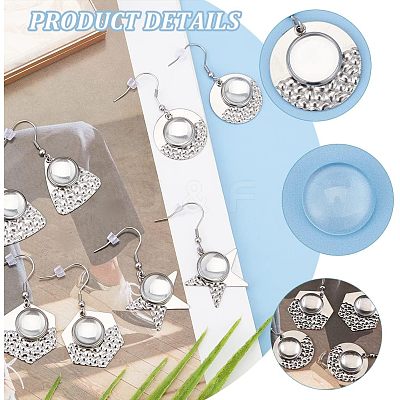 16Pcs 8 Style 304 Stainless Steel Earring Hooks STAS-CA0001-84-1