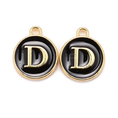 Golden Plated Alloy Charms LS-X-ENAM-S118-02D-1