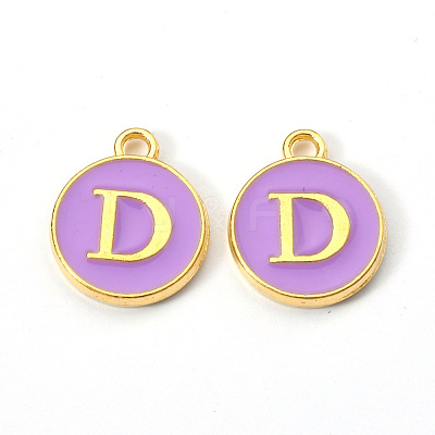 Golden Plated Alloy Enamel Charms X-ENAM-S118-10D-1