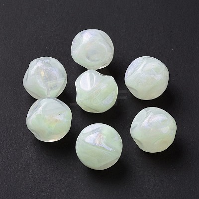 Opaque Acrylic Beads OACR-E014-16H-1